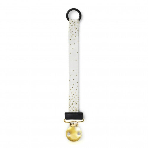 Pacifier Holder, Gold And White