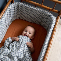 Crib Protection, Honey Leaves, Gray