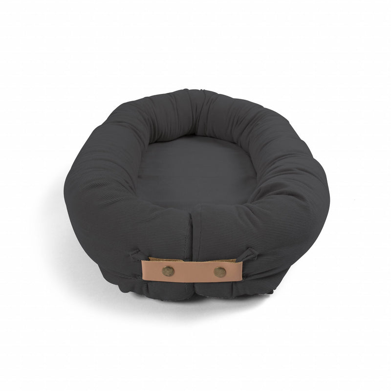 Babynest, sammet - Stone Grey