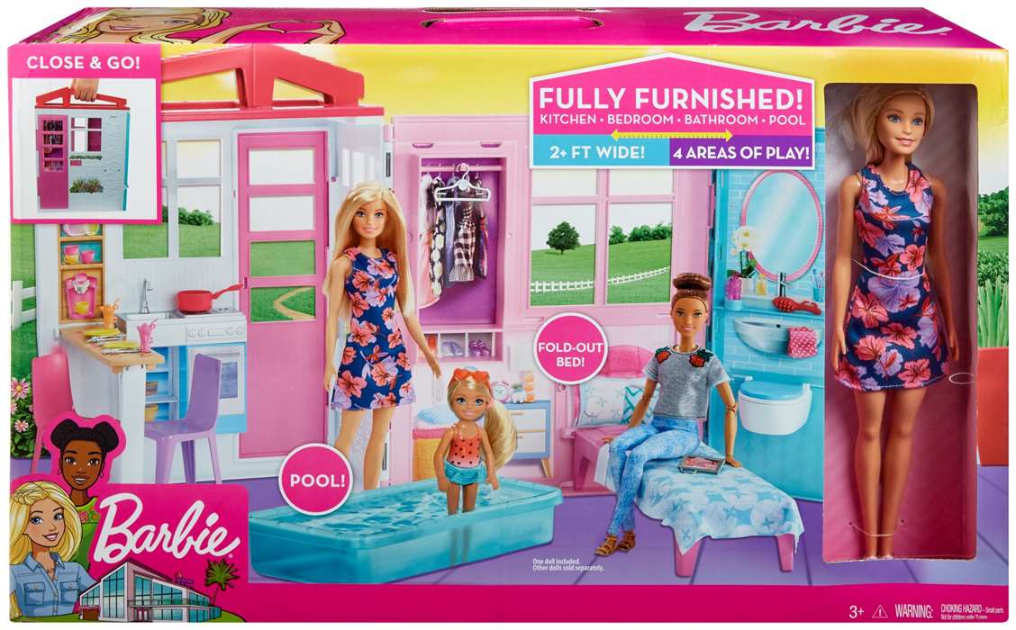 Armoire de poupée Barbie avec poupée et meubles