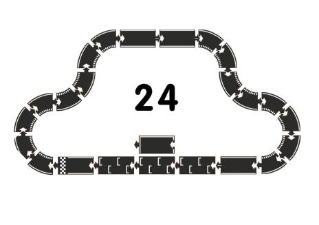 Piste de voiture en caoutchouc, 24 parties - Grand Prix