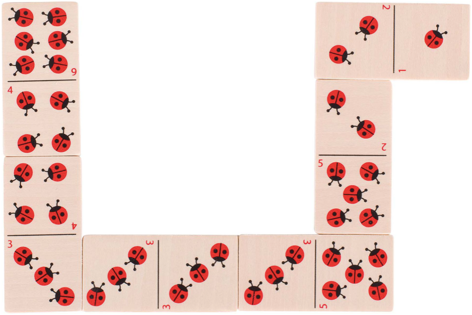 Domino With Ladybugs