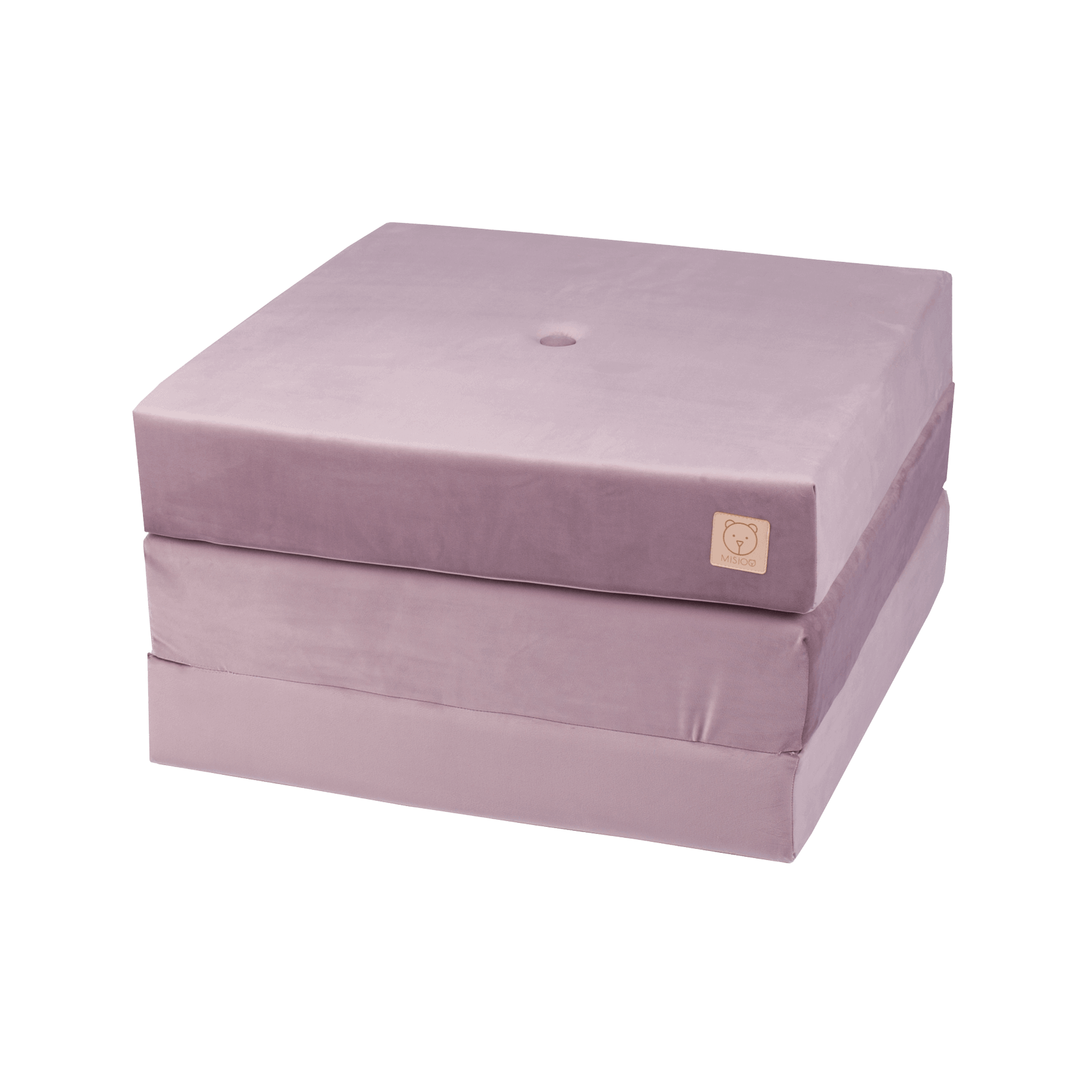 Matelas pliant grand - violet, velours (195x65x10cm)