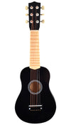 Guitare noire avec 6 cordes