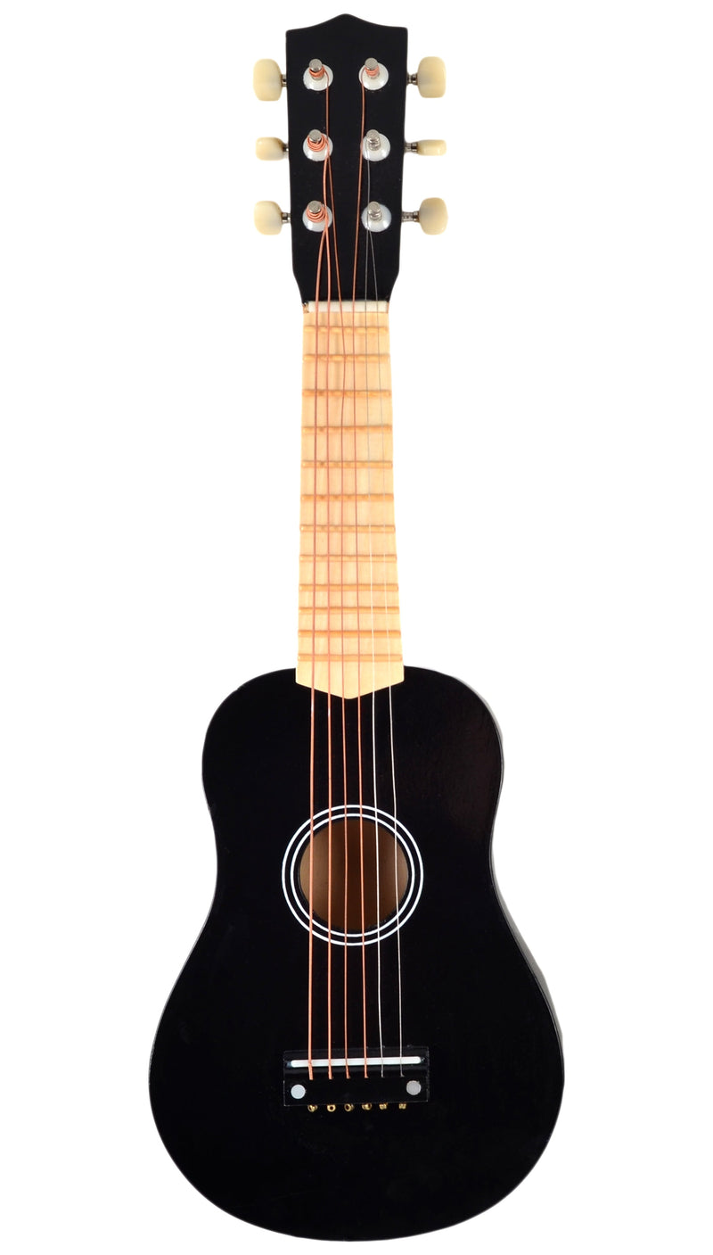 Guitare noire avec 6 cordes