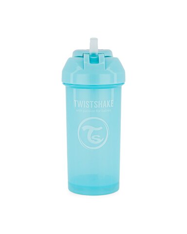 Cup met stro - Pastel Blue (360 ml)