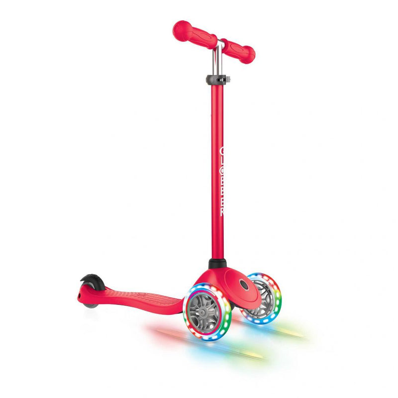 Roller für Kinder mit LED -Leuchten, Primo - Rot