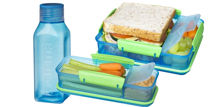 Lunchpakketten, 3 packs - blauw