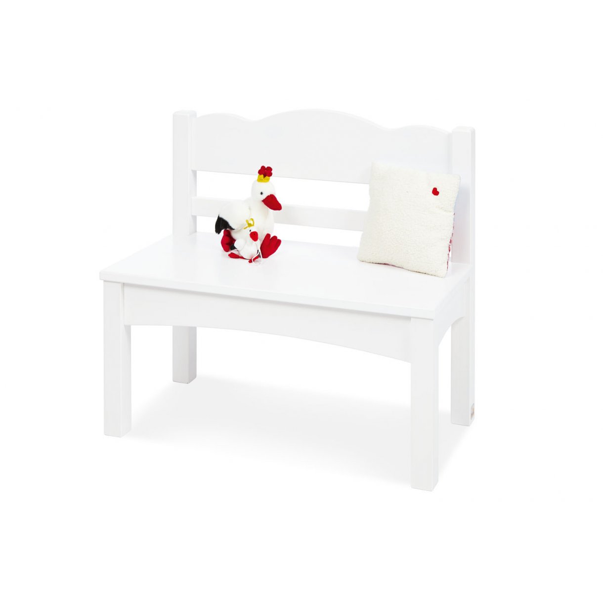 Banc pour enfants, Martha - Blanc de bois laqué