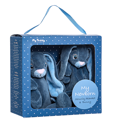 Giftbox met Rabbit & Snout -deken, blauw