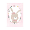 Affiche A3, lapin, rose / blanc