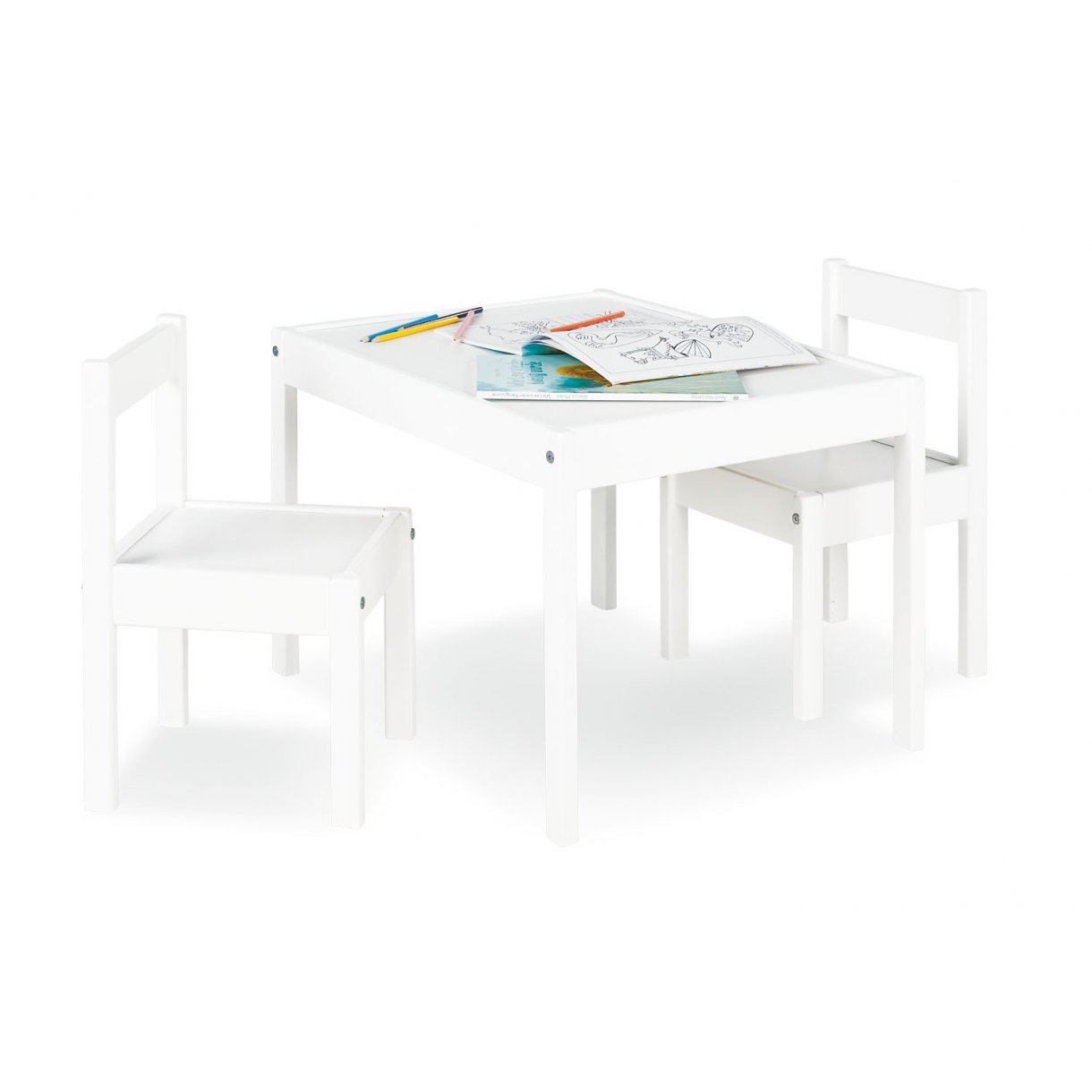 Tables et chaise pour enfants, leur - blanc