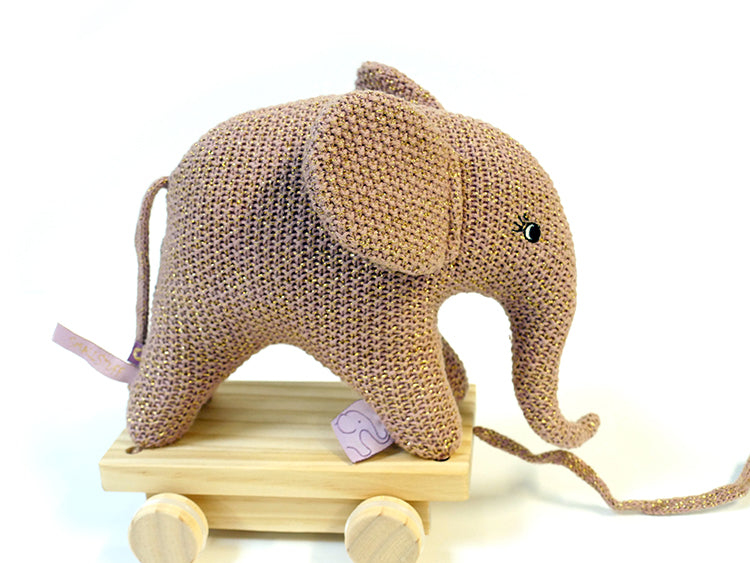 Drag Elephant -Pink And Gold