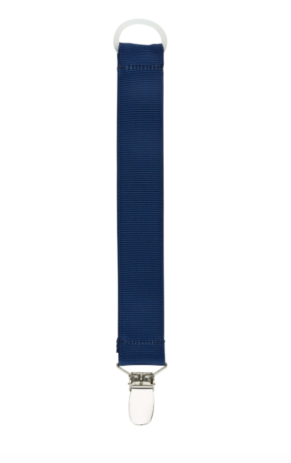 Pacifier Holder - Navy Blue (Without Bow)