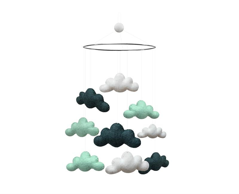 Mobile, nuage - menthe / vert foncé